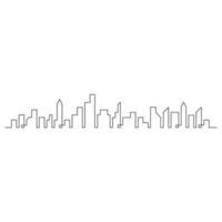 Modern city skyline concept vector illustration