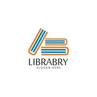 Ilustración de vector de plantilla de logotipo de libro