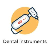 Trendy Dental Drill vector