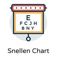 Trendy Snellen Chart vector