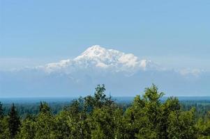 Panoramic view of mountains surrounding Talkeetna, Alaska photo