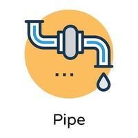 Trendy Water Pipeline vector