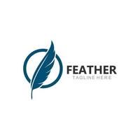 feather logo template vector icon