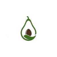 Avocado fruit logo vector icon template