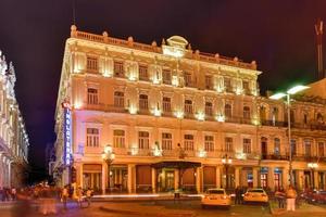 Havana, Cuba - January 8, 2017 -  The historic Hotel Inglaterra near the Central Park in Havana, Cuba. photo