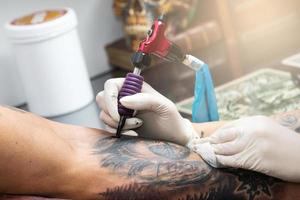 Details of a tattoo artist work photo