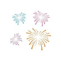 Firework vector template illustration