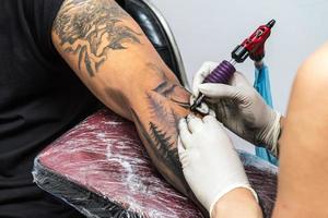 Details of a tattoo artist work photo