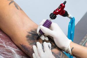 Details of a tattoo artist work photo