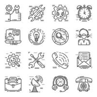 Pack of Technical Tools Linear Icons vector