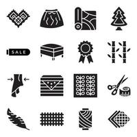 Pack of Textile Icon Vectors