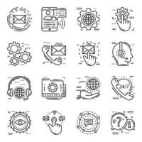 Pack of Technical Maintenance Linear Icons vector