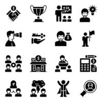 Pack of Corporate Development Icons vector