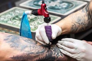 Details of a tattoo artist work photo