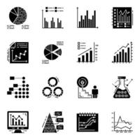 Business Analytics Solid Icons Pack vector