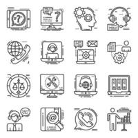 Pack of Technical Services Linear Icons vector