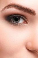 Close up of female eyes in studio photo