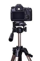 DSLR camera on tripod photo