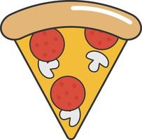 deliciosa creación de elementos de pizza, diseño de ilustración de comida sabrosa. vector