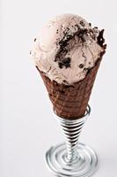 Cookies and cream ice cream cone photo