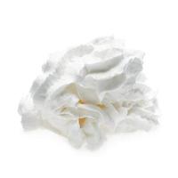 Whipped cream foam isolated on white background photo