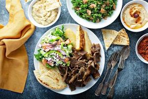 Mediterranean food on the table photo