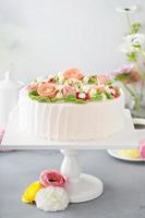 Mothers day cake with flowers photo