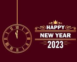 Happy New Year 2023 Abstract Holiday Vector Illustration Design Gold And White With Red Background