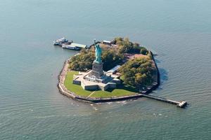 Aerial View of the Statue of Liberty photo