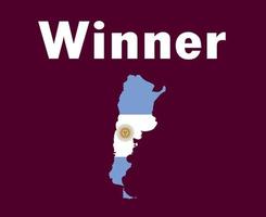 Argentina Map Flag Winner Final football Symbol Design Latin America Vector Latin American Countries Football Teams Illustration