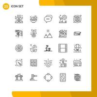 25 Creative Icons Modern Signs and Symbols of setting business oats strategy messages Editable Vector Design Elements
