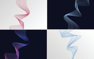 Collection of geometric minimal lines pattern set vector