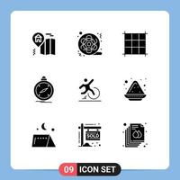 Modern Set of 9 Solid Glyphs and symbols such as escape change pixels business gps Editable Vector Design Elements