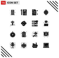 16 Creative Icons Modern Signs and Symbols of christian pipe file meter server Editable Vector Design Elements