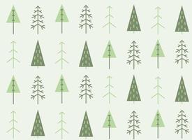 Seamless pattern with different simple spruces. vector