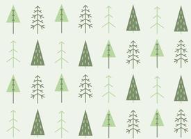 Seamless pattern with different simple spruces. vector