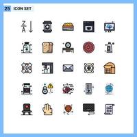 25 Creative Icons Modern Signs and Symbols of upload computer bush cloud education Editable Vector Design Elements