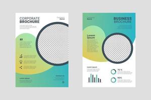 plantilla de diseño de folleto comercial de empresa de gradiente líquido circular vector