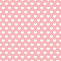 white hearts in pink background seamless pattern design vector