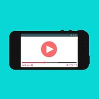 Web Template of Smartphone Video Form vector