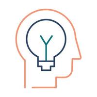 Idea generation and innovation thin line vector icon