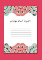 Mandala vintage template card vector