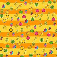 Summer fruits vector seamless pattern