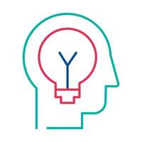 Idea generation and innovation thin line vector icon