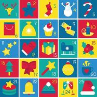 Christmas advent calendar stylish accessory vector