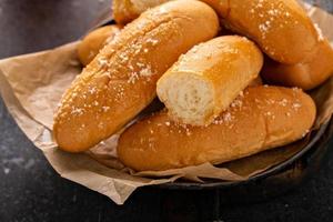 Garlic rolls freshly baked on a plate photo