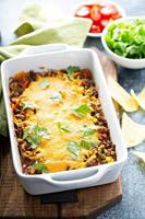 Traditional mexican meat casserole photo