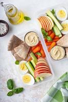 Healthy and nutricious lunch or snack boxes photo