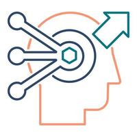 Problem solving and decision making linear vector icon