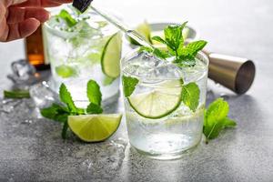 Refreshing summer mojito cocktail photo